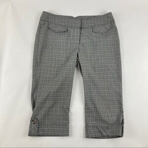 Star City Dress Pants Womens Juniors Size 7 Gray Plaid Flat Front Pockets